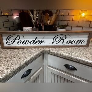 Powder Room sign